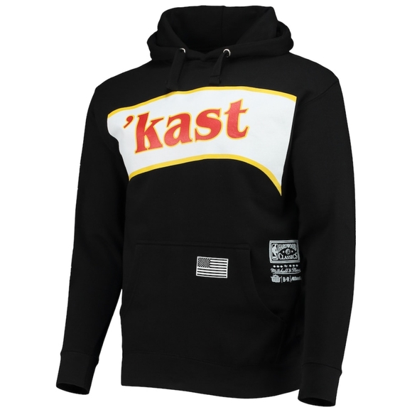 Men's Atlanta Hawks Mitchell & Ness Black Outkast X BR Remix Pullover Hoodie 4XL - Picture 1 of 7